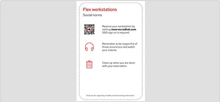 An arrow sign at red hat