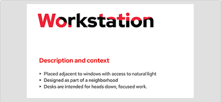 Workstation sign at red hat