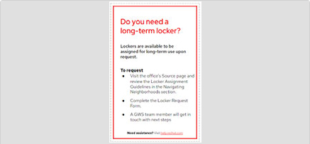 Workstation sign at red hat