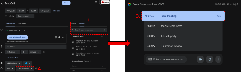 Joining a Google Meet call with One Touch Join