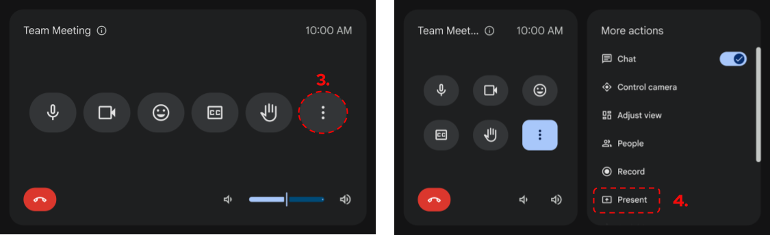 Steps to present via cable
