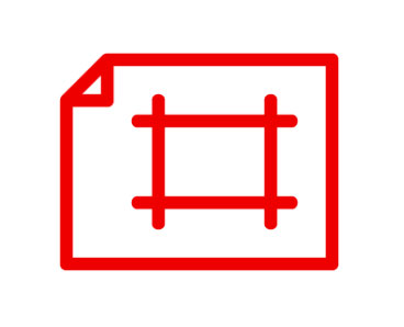 A red icon with a pound sign