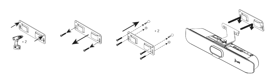 Illustration of steps to mount X30 camera
