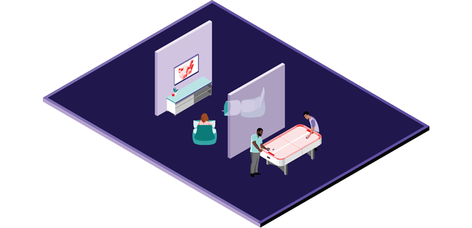 3D illustration of Game spot space type