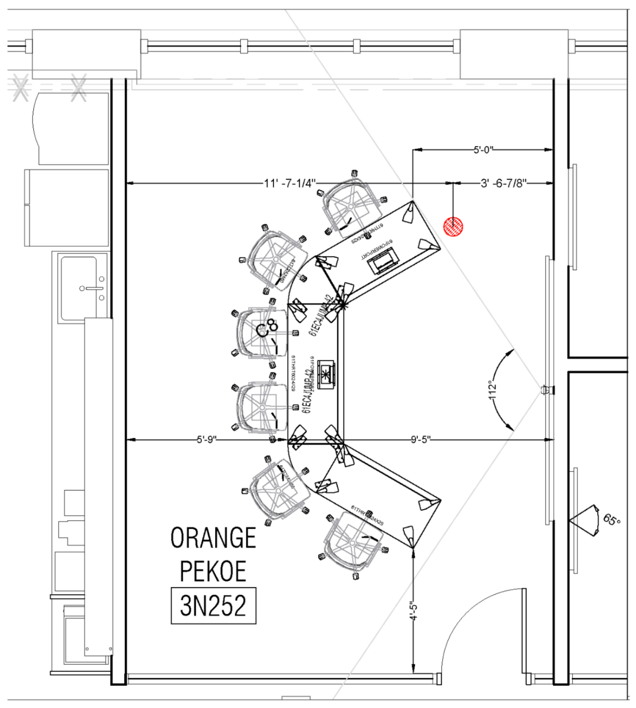Floor Plan of Orange Peoke Room Type