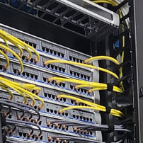 Back of a server tower