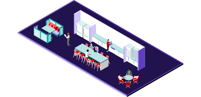 3D illustration of Pantry - expanded space type