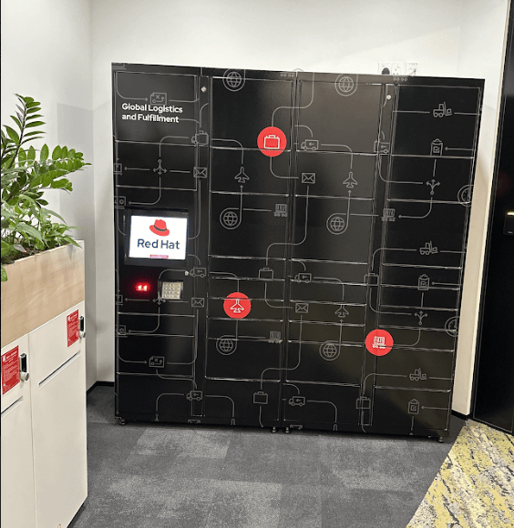 Red Hat Locker System in place