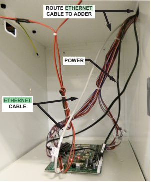 Wiring diagram for post locker side view