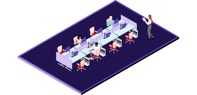 3D illustration of Workstation - assigned space type