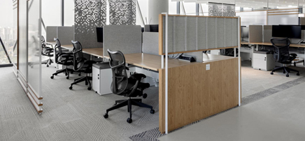 Modern office cubicles 